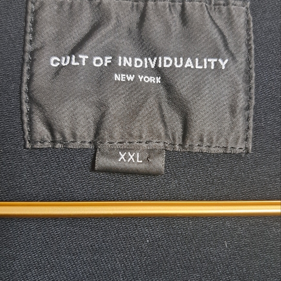 CULT OF INDIVIDUALITY JACKETMEN XXL BLACK PAIN SPLATTER TRUCKER STRETCH./ Dr - Picture 11 of 14